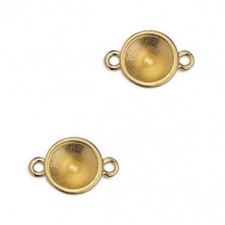 DQ Metal setting for chaton SS39 2 eyelets - Gold